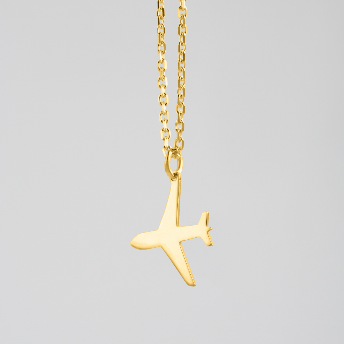 Airplane Necklace (Gold)