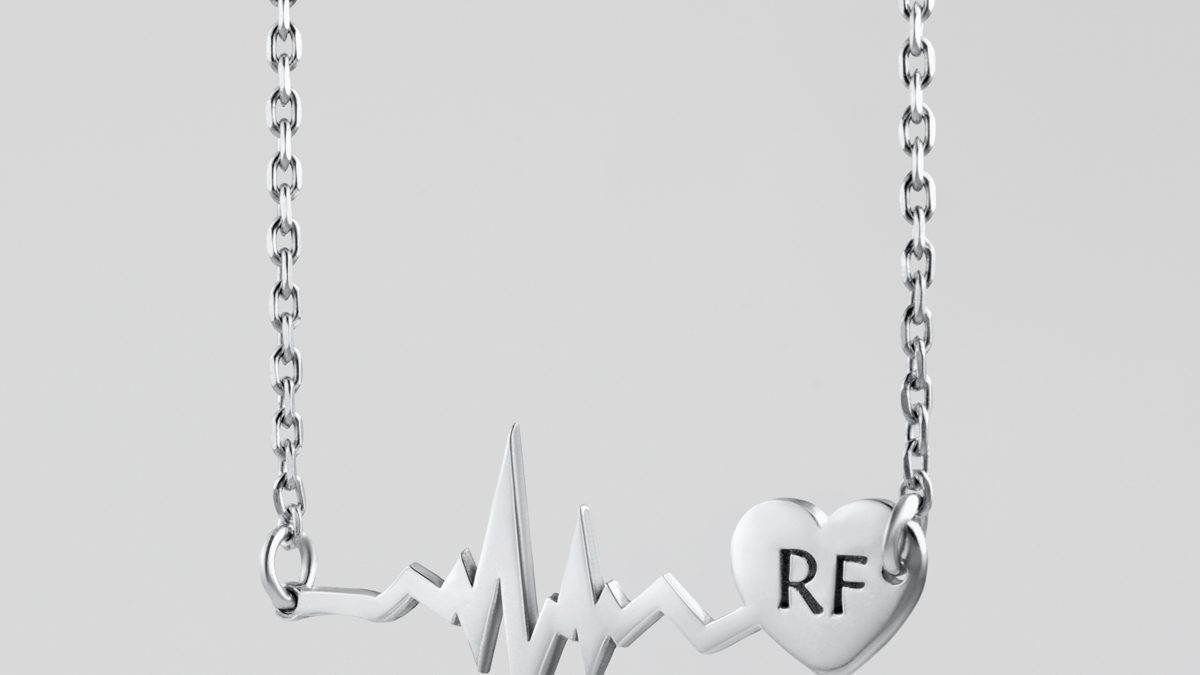 Heartbeat on sale silver necklace