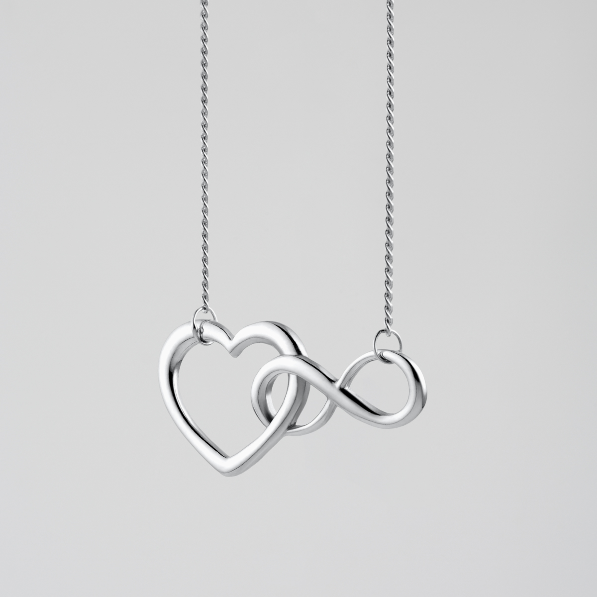 Buy Silverworks Polished Heart with Infinity Necklace 2024 Online | ZALORA  Philippines