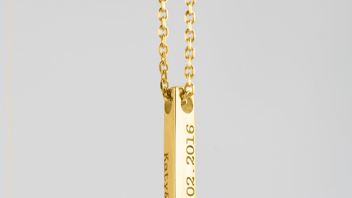 Triangle Bar Necklace - Gold Electroplated