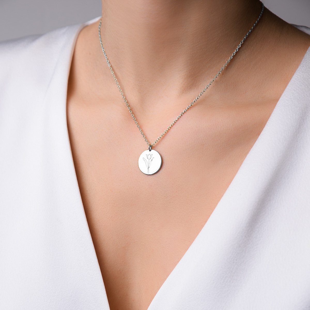 Sterling Silver Engraved Initial Disc Necklace - The Perfect Keepsake Gift