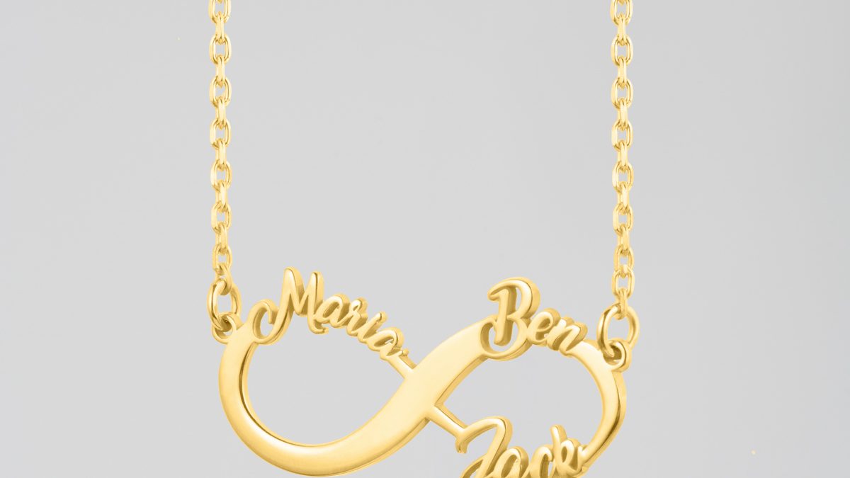 3 name infinity necklace