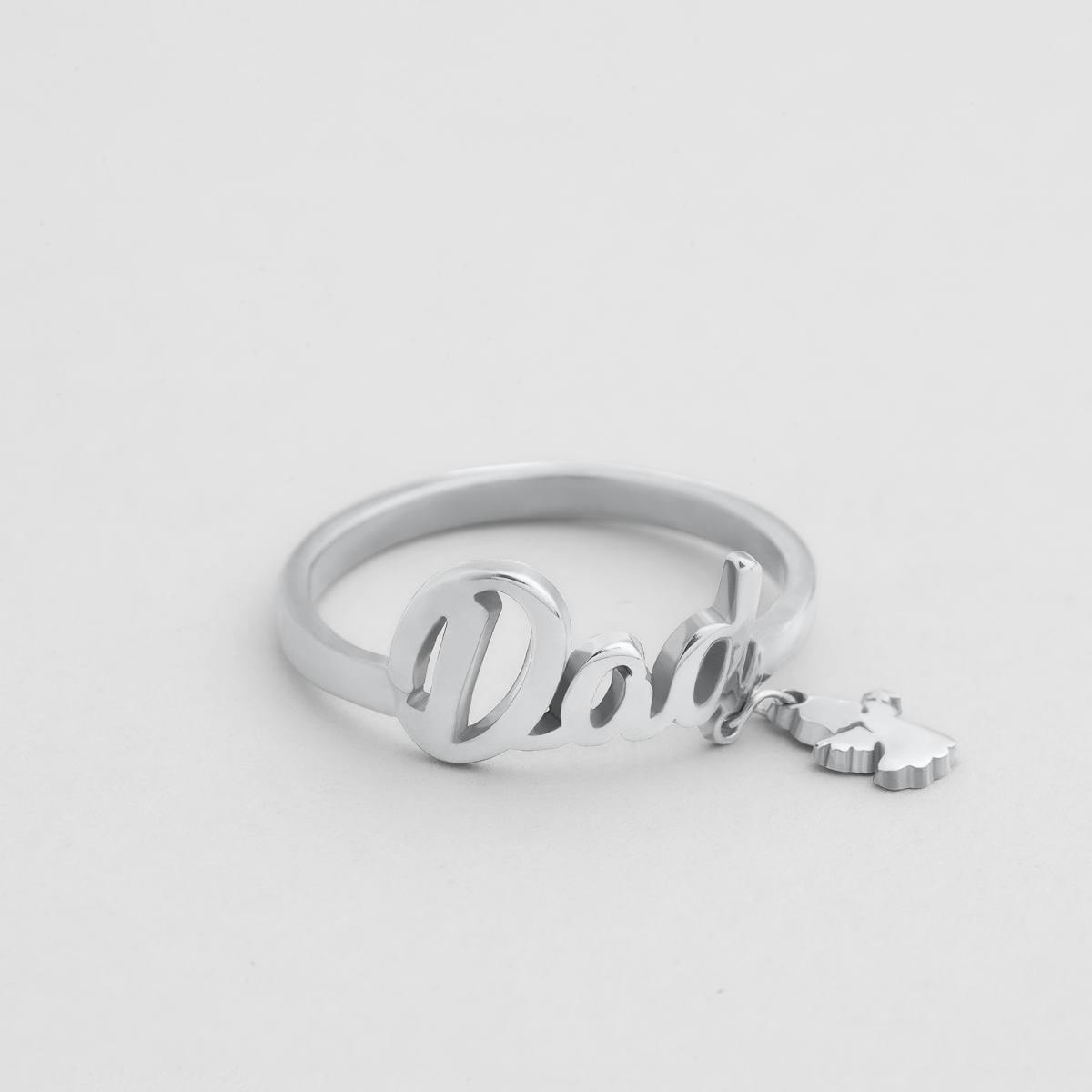 Buy Antiquestreet Personalized Design Silver Plated Non-Precious Metal Dual Name  Ring with Pendant Box for Girls at Amazon.in