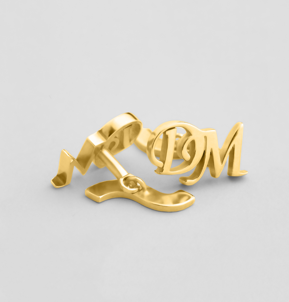 Cursive Monogram Cufflinks- Gold Plated