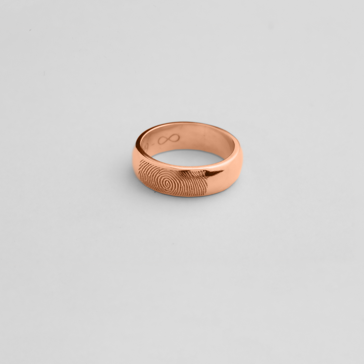 Decorative Solid 14k Gold Women's Fingerprint Ring, 14K Gold Women's  Fingerprint Jewelry