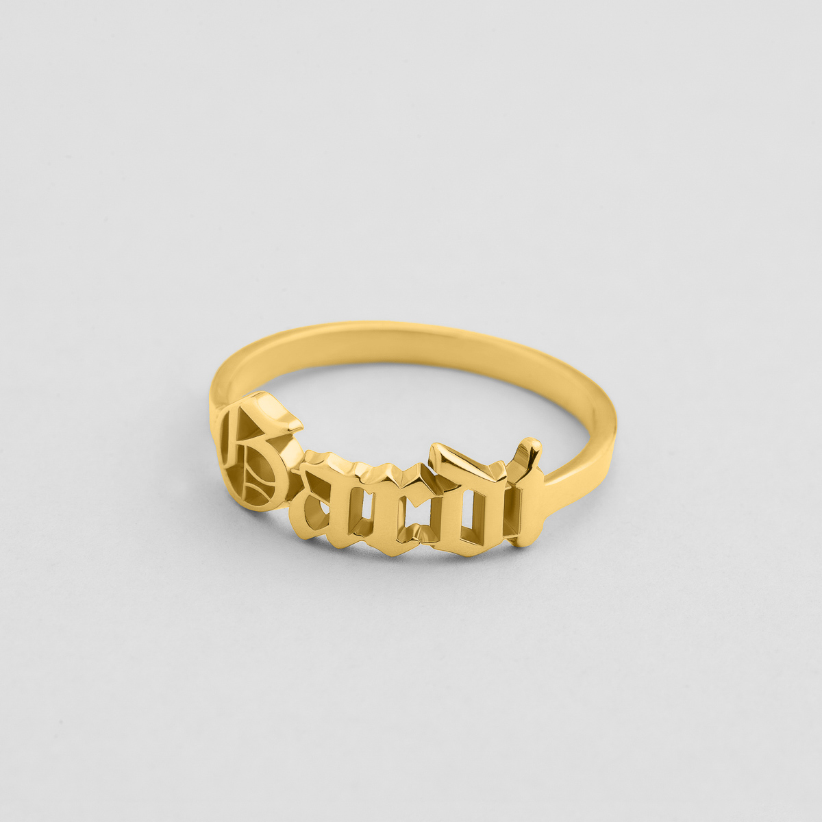 10k Solid Gold Yellow CUSTOMIZED Name Ring – Fran & Co. Jewelry Inc.