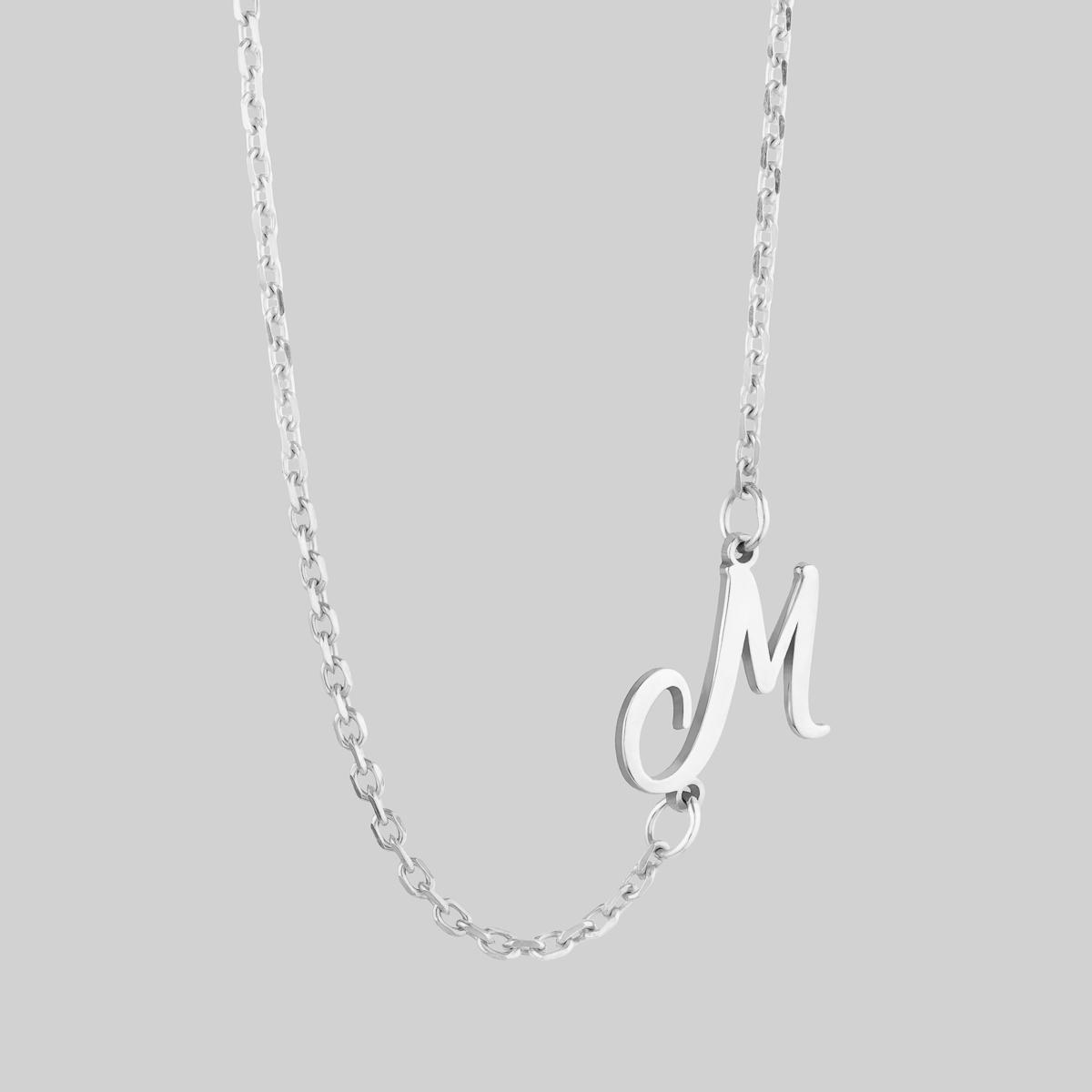 CZ 26 Cursive Initial Letter Pendant Necklace For Women Vintage Shiny  Crystal Alphabet Rope Chain Necklaces Summer Party Jewelry