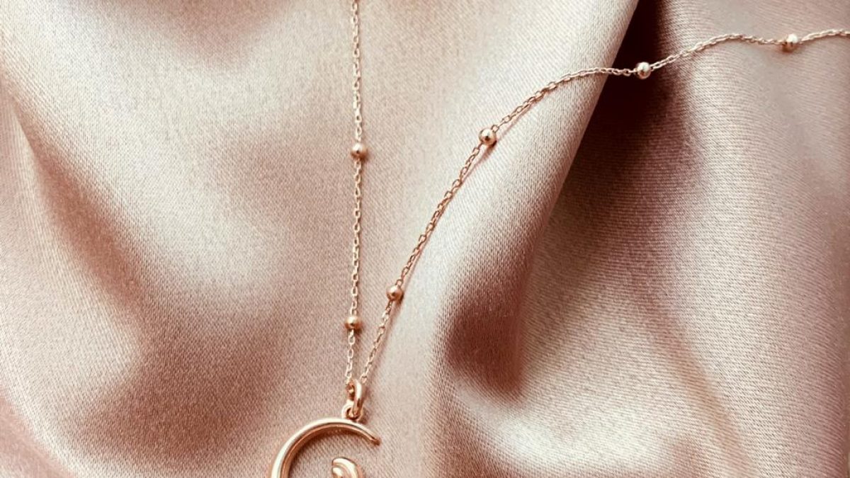 Moon Mother & Child Necklace -Rose Gold Plated