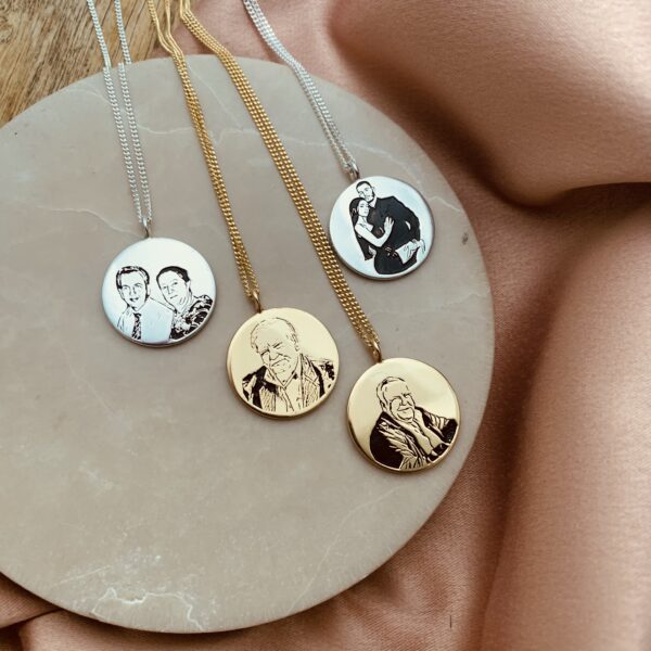 Buy Personalised Photo Necklace for Men, Custom Picture Engraved Necklace,  Stainless Steel Personalized Necklace Jewellery Gifts for Women Online at  desertcartINDIA