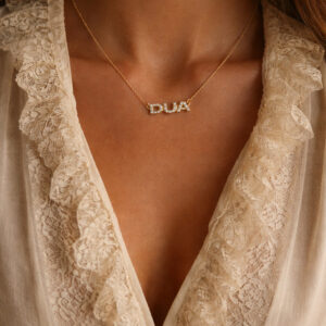 Sparkling Minimal Capital Name Necklace