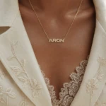 Sparkling Minimal Capital Name Necklace