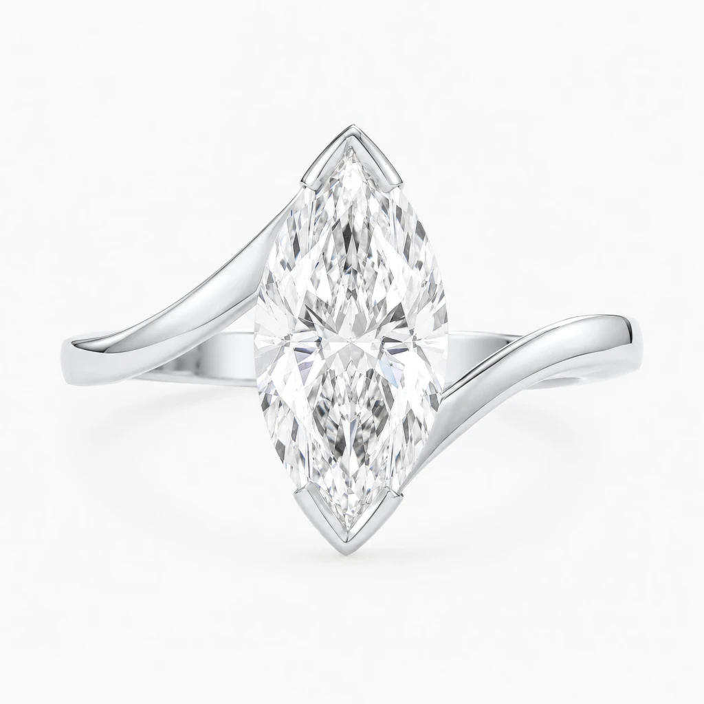 Zana Ring Bypass 2ct Marquise Diamond White Gold