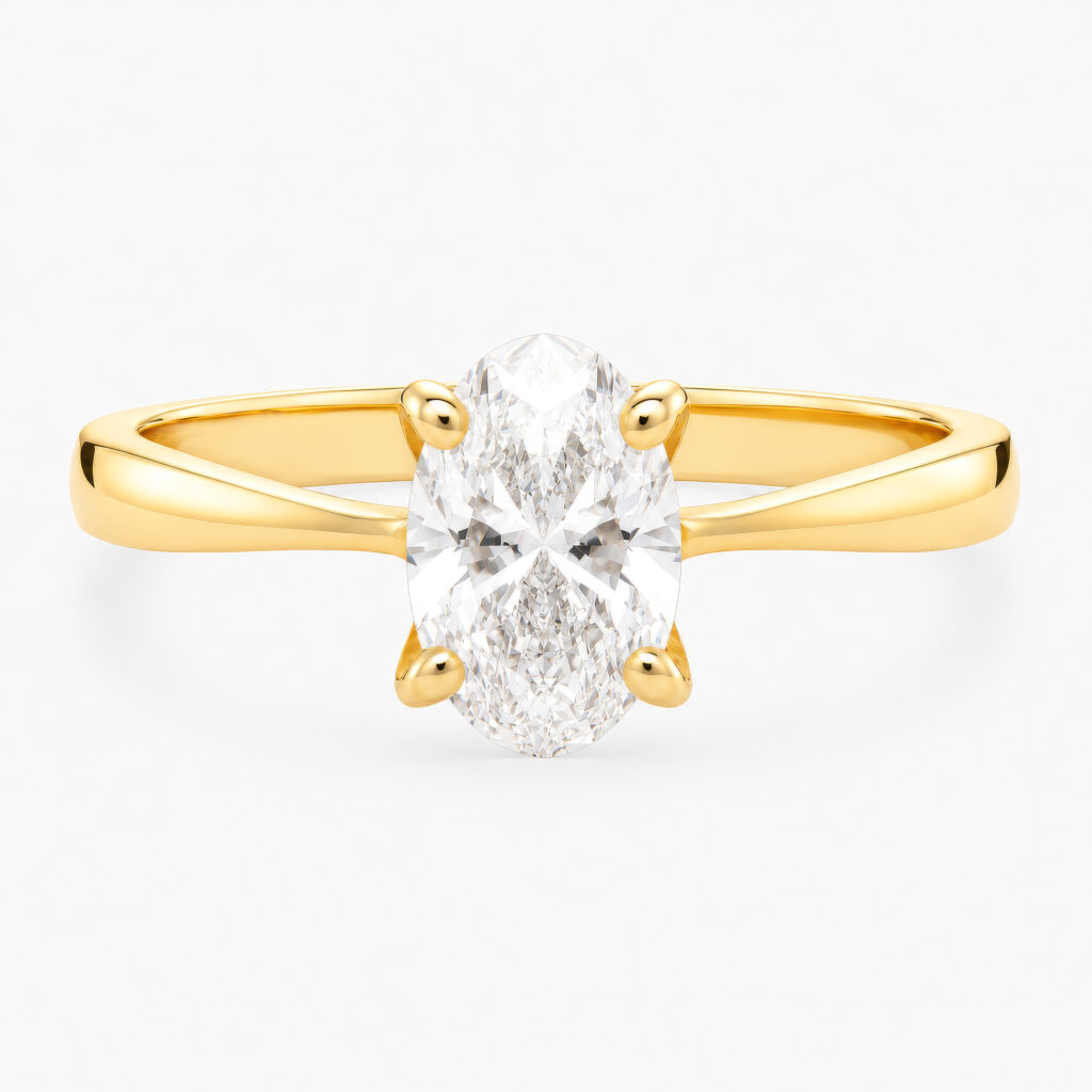 Ethereal Low Set 1ct Oval Diamond Ring