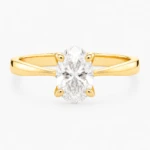 Ethereal Low Set 1ct Oval Diamond Ring
