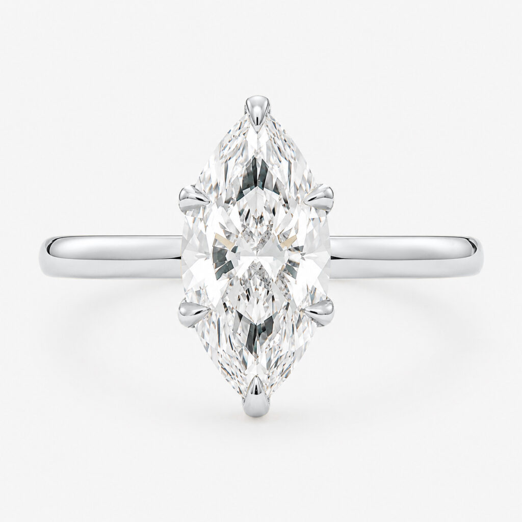 Royal Spark 2ct Marquise Diamond White Gold Ring
