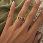 Baguette Tennis Name Ring