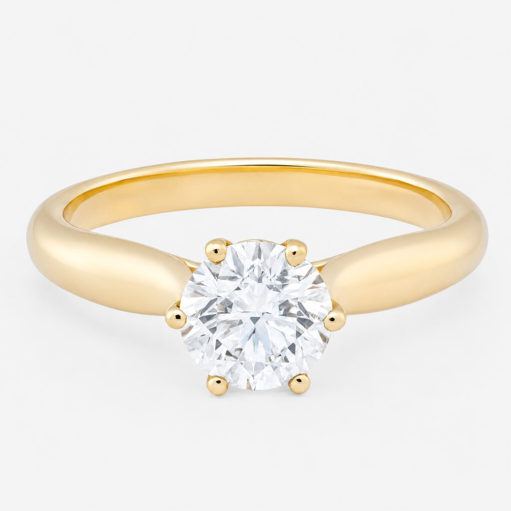 Rozafa Ring 1ct Round Brilliant High Set