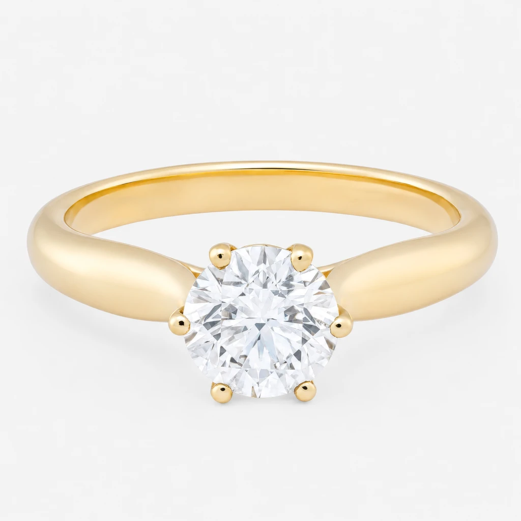 Rozafa Ring 1ct Round Brilliant High Set