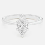 Clara 1ct Marquise Diamond Cathedral High Set White Gold Ring