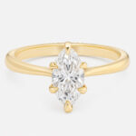 Clara 1ct Marquise Diamond Cathedral High Set Ring