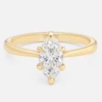 Clara 1ct Marquise Diamond Cathedral High Set Ring