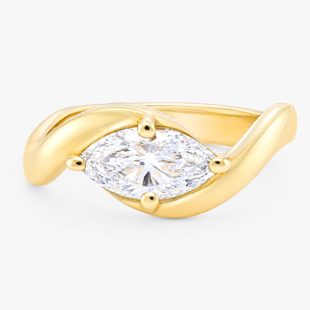 Odette 1ct Marquise Bypass Ring