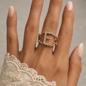 Glam Ring with Zircon Stones