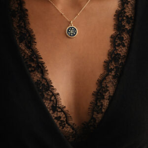 Enamel Zodiac Disc Necklace