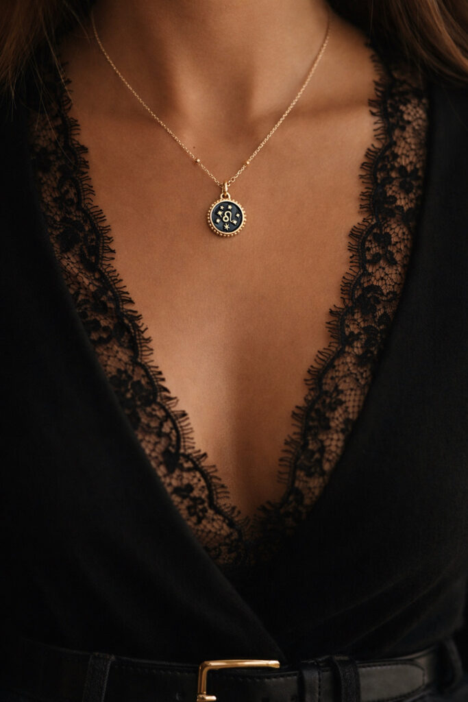 Enamel Zodiac Disc Necklace