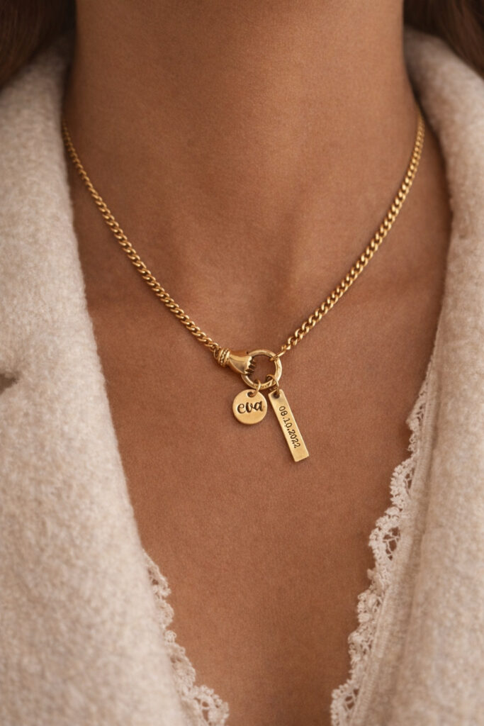 Disc & Bar Hold On To Me Necklace