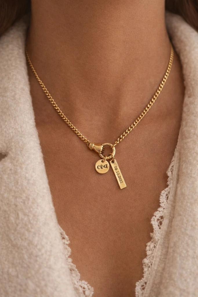 Disc & Bar Hold On To Me Necklace