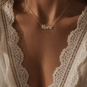 Sparkling Cursive Name Necklace