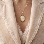 Floral Oval Personalized Necklace