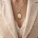 Floral Oval Personalized Necklace