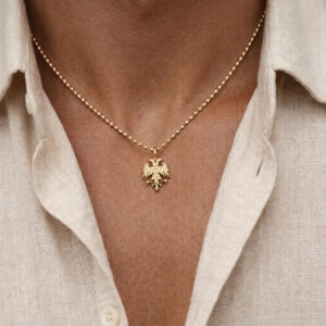 Soft Texture Skanderbeg Eagle Necklace