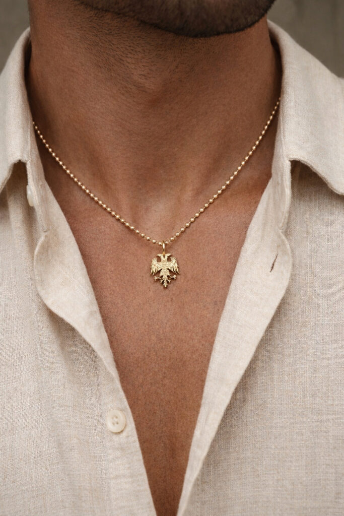 Soft Texture Skanderbeg Eagle Necklace