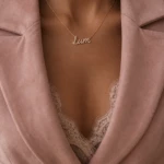 Sparkling Minimal Cursive Name Necklace