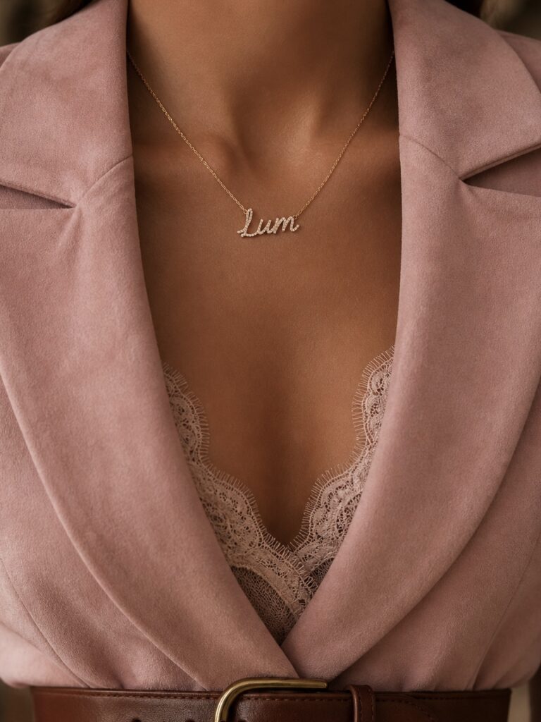 Sparkling Cursive Name Necklace