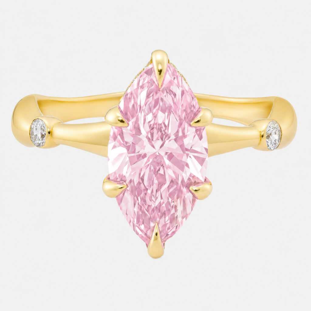 Roselia 2ct Marquise Diamond with Hidden Halo Ring