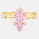 Heliora 2ct Pink Marquise Diamond with Hidden Halo Ring