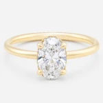 Hana 1ct Oval Diamond with Hidden Halo Ring