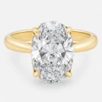 Eriona Ring 4ct Oval Diamond with Hidden Halo