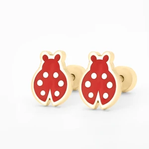 Second October Lady Bug Earrings