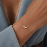 Sparkling Minimal Name Bracelet