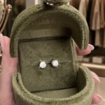Hidden Halo Diamond Studs Earrings