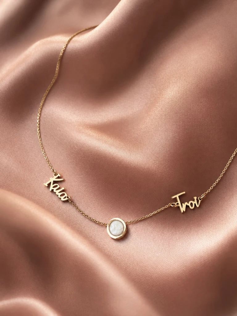 Eternal Bond Breast Milk Name Necklace