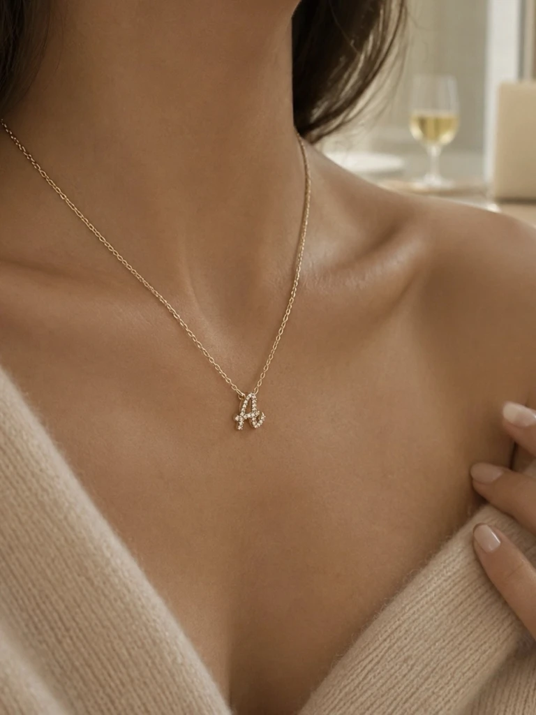 Sparkling Initial Necklace