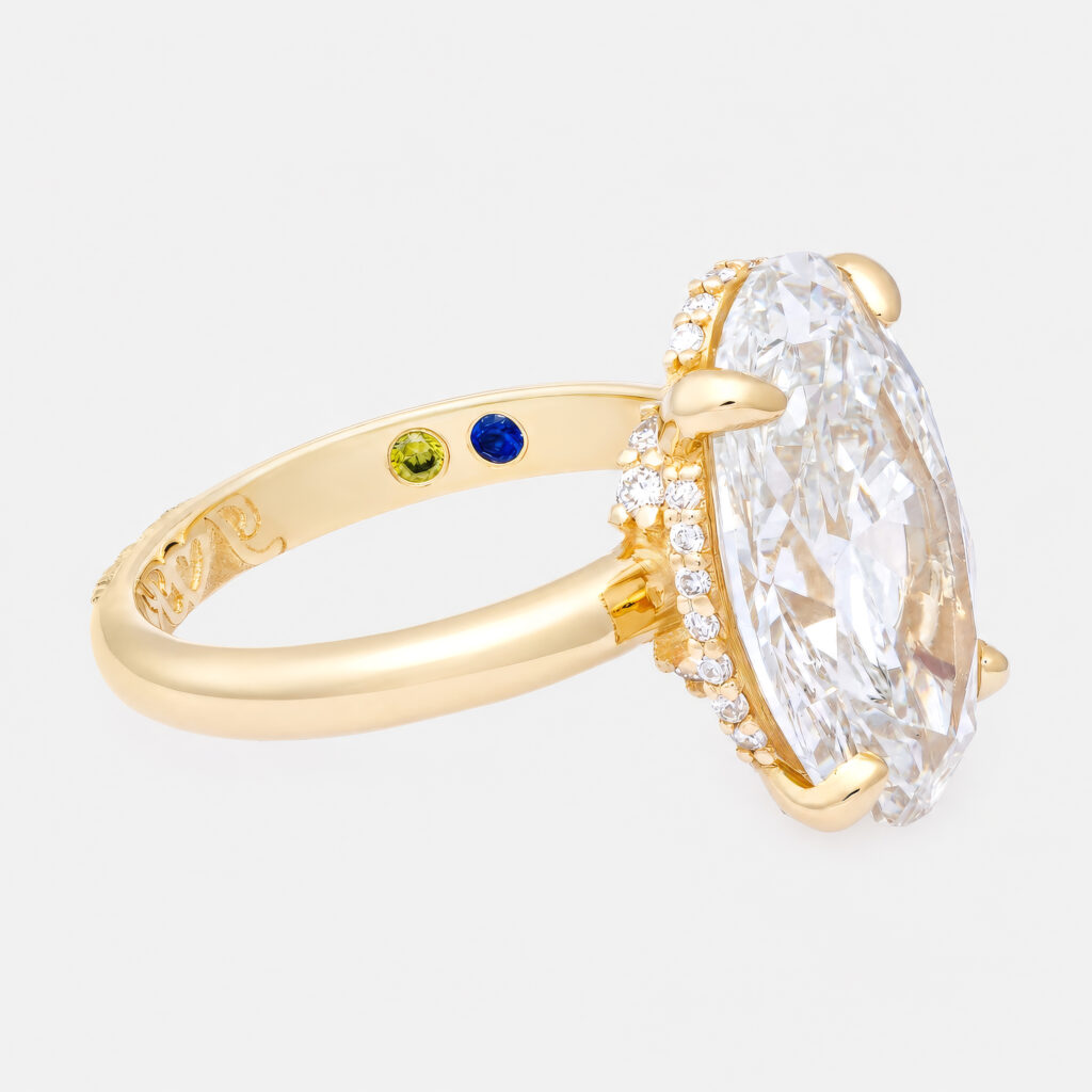The Vow 7ct Oval Diamond with Birthstones Ring