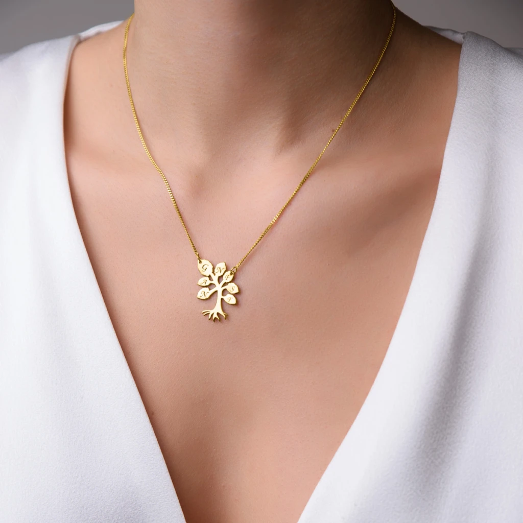 Family Tree with Seven Leaves Necklace