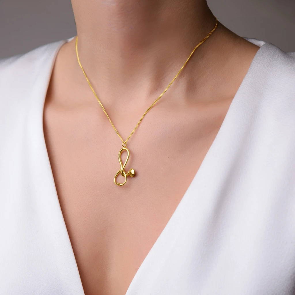 Personalized 3D Medical Stethoscope Necklace